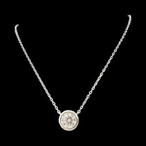Moissanite Solitaire Pendant Necklace 925 Sterling Silver